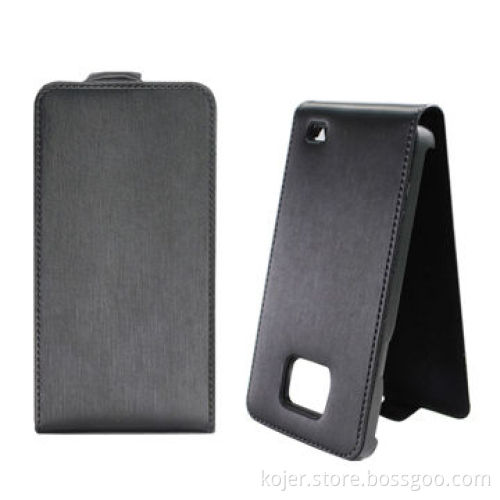 Mobile PU Leather Cases for SAM i9100, with Magnetic Flap on the Top, OEM Orders Welcomed